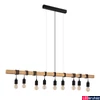 Kép 2/2 - Eglo 49744 Townshend több ágú függeszték, 9 db lámpafej, fekete/tölgy, fa díszítéssel, fekete, E27 foglalattal, max. 9x60W, IP20