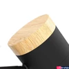 Kép 3/4 - Eglo 390069 Cartagena asztali lámpa, 2db lámpafejjel, dönthető, fa részlettel, zsinórkapcsolóval, fekete, GU10 foglalattal, max. 2x4,5W, IP20