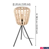 Kép 3/3 - Eglo 390154 Montezuelo asztali lámpa, bambusz, E27 foglalattal, max. 1x40W, IP20