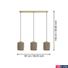 Kép 3/4 - Eglo 390207 Corojal függeszték, arany, E27 foglalattal, max. 3x40W, IP20