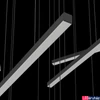 Kép 3/5 - Eglo 390351 Lindoza függeszték, fekete, 12000 lm, 3000K melegfehér, beépített LED, 12x8,4W, IP20