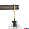 Kép 3/4 - Eglo 43618 Roding több ágú függeszték, kötél díszítéssel, üveg, E27 foglalattal, max. 3x40W, IP20