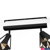 Kép 2/5 - Eglo 43716 Carlton 7 fali/mennyezeti lámpa, 2db spotfejjel, antik réz belső festéssel, fekete, E27 foglalattal, max. 2x40W, IP20