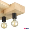 Kép 2/4 - Eglo 43798 Halkin mennyezeti lámpa, fekete részletekkel, fa, E27 foglalattal, max. 4x40W, IP20