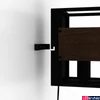 Kép 2/4 - Eglo 43806 Evesham fali lámpa, fa részletekkel, zsinórkapcsolóval, fekete, E27 foglalattal, max. 1x40W, IP20
