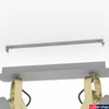 Kép 2/4 - Eglo 43836 Twicken fali/mennyezeti lámpa, 2db spotfejjel, arany díszítéssel, szürke, E27 foglalattal, max. 2x40W, IP20
