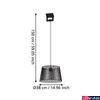 Kép 4/4 - Eglo 390002 Bogota 1 ágú függeszték, fémszálas burával, fekete, E27 foglalattal, max. 1x40W, IP20