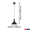 Kép 4/4 - Eglo 390218 Morescana 1 ágú függeszték, fekete, E27 foglalattal, max. 1x28W, IP20