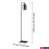 Kép 4/6 - Eglo 390256 Estanys állólámpa, fekete, E27 foglalattal, max. 1x40W
