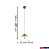 Kép 4/5 - Eglo 390271 Paraguay függeszték, sárga réz, 1360 lm, 3000K melegfehér, beépített LED, 1x12W, IP20