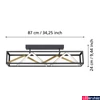 Kép 4/6 - Eglo 390416 Penela mennyezeti lámpa, fekete, 4800 lm, 2700K-6500K szabályozható, beépített LED, 45W, IP20