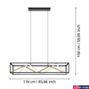 Kép 4/6 - Eglo 390417 Penela függeszték, fekete, 4700 lm, 2700K-6500K szabályozható, beépített LED, 46W, IP20