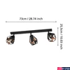 Kép 3/4 - Eglo 43717 Carlton 7 fali/mennyezeti lámpa, 3db spotfejjel, antik réz belső festéssel, fekete, E27 foglalattal, max. 3x40W, IP20