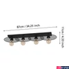 Kép 3/4 - Eglo 43729 Ikeston mennyezeti lámpa, 4db foglalattal, rácsos, fekete, E27 foglalattal, max. 4x40W, IP20