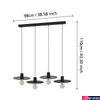 Kép 3/4 - Eglo 43732 Ikeston több ágú függeszték, 4db foglalattal, rácsos, fekete, E27 foglalattal, max. 4x40W, IP20