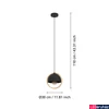 Kép 3/4 - Eglo 43755 Callow 1 ágú függeszték, fa kerettel, fekete, E27 foglalattal, max. 1x40W, IP20