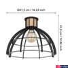 Kép 3/4 - Eglo 43768 Stillington mennyezeti lámpa, fa díszítéssel, fekete, E27 foglalattal, max. 1x40W, IP20