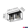 Kép 3/4 - Eglo 43772 Catterick mennyezeti lámpa, 2db foglalattal, rácsos, fekete, E27 foglalattal, max. 2x40W, IP20