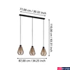 Kép 3/4 - Eglo 43777 Adwickle több ágú függeszték, textil burával, bézs, E27 foglalattal, max. 3x40W, IP20