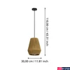 Kép 3/5 - Eglo 43785 Alderney 1 ágú függeszték, natúr, textilfonalból készült burával, bézs, E27 foglalattal, max. 1x40W, IP20