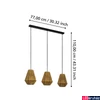 Kép 3/4 - Eglo 43786 Alderney több ágú függeszték, natúr, textilfonalból készült burával, bézs, E27 foglalattal, max. 3x40W, IP20