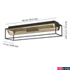 Kép 4/5 - Eglo 43787 Nohales mennyezeti lámpa, fekete, E27 foglalattal, max. 2x40W, IP20