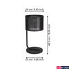 Kép 2/3 - Eglo 43797 Manby asztali lámpa, rácsos, zsinórkapcsolóval, fekete, E27 foglalattal, max. 1x40W, IP20