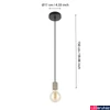 Kép 3/4 - Eglo 43802 Yorth 1 ágú függeszték, ezüst, E27 foglalattal, max. 1x40W, IP20