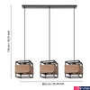 Kép 3/4 - Eglo 43805 Evesham több ágú függeszték, fa részletekkel, fekete, E27 foglalattal, max. 3x40W, IP20
