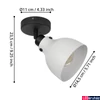 Kép 3/4 - Eglo 43827 Matlock fali/mennyezeti lámpa, 1db forgatható lámpafejjel, fekete lámpatesttel, szürke, E27 foglalattal, max. 1x40W, IP20