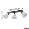 Kép 3/4 - Eglo 43829 Matlock fali/mennyezeti lámpa, 3db forgatható lámpafejjel, fekete lámpatesttel, szürke, E27 foglalattal, max. 3x40W, IP20