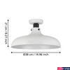 Kép 3/4 - Eglo 43842 Matlock mennyezeti lámpa, fekete lámpatesttel, szürke, E27 foglalattal, max. 1x40W, IP20