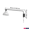 Kép 3/4 - Eglo 43843 Matlock fali lámpa, forgatható, fekete lámpatesttel, szürke, E27 foglalattal, max. 1x40W, IP20