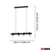 Kép 3/4 - Eglo 43848 Plimsoll több ágú függeszték, 4db foglalattal, fekete, E27 foglalattal, max. 4x15W, IP20