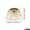Kép 3/4 - Eglo 43851 Hykeham mennyezeti lámpa, bambusz, barna, E27 foglalattal, max. 1x40W, IP20