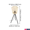 Kép 3/4 - Eglo 43854 Hykeham asztali lámpa, bambusz, barna, E27 foglalattal, max. 1x40W, IP20