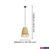 Kép 3/4 - Eglo 43871 Aycliffe 1 ágú függeszték, fonott, rattan, barna, E27 foglalattal, max. 1x40W, IP20