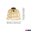 Kép 3/5 - Eglo 43872 Glyneath mennyezeti lámpa, fonott, homok, rattan, barna, E27 foglalattal, max. 1x40W, IP20