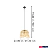 Kép 3/4 - Eglo 43873 Glyneath 1 ágú függeszték, fonott, homok, rattan, barna, E27 foglalattal, max. 1x40W, IP20
