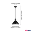 Kép 4/5 - Eglo 43878 Priddy 1 ágú függeszték, fekete, E27 foglalattal, max. 1x40W