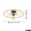 Kép 4/6 - Eglo 43883 Leominster mennyezeti lámpa, fekete, E27 foglalattal, max. 1x40W, IP20