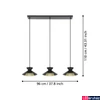 Kép 4/5 - Eglo 43886 Grizedale függeszték, fekete, E27 foglalattal, max. 3x40W, IP20