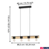 Kép 4/5 - Eglo 43902 Bailrigg függeszték, fekete, E27 foglalattal, max. 4x40W, IP20