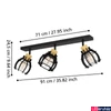 Kép 3/4 - Eglo 43928 Stillington 1 mennyezeti lámpa, fekete, E27 foglalattal, max. 3x40W, IP20