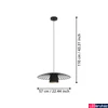 Kép 4/5 - Eglo 43931 Felixkirk 1 ágú függeszték, fekete, E27 foglalattal, max. 1x40W, IP20