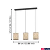 Kép 4/5 - Eglo 43937 Butterburn függeszték, bézs, E27 foglalattal, max. 3x25W, IP20