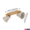 Kép 4/5 - Eglo 43949 Cawton mennyezeti lámpa, ezüst, E27 foglalattal, max. 2x40W, IP20