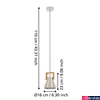 Kép 4/5 - Eglo 43951 Cawton 1 ágú függeszték, ezüst, E27 foglalattal, max. 1x40W, IP20