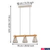 Kép 4/5 - Eglo 43952 Cawton függeszték, ezüst, E27 foglalattal, max. 3x40W, IP20