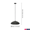 Kép 3/4 - Eglo 43961 Barlaston 1 ágú függeszték, fekete, E27 foglalattal, max. 1x40W, IP20